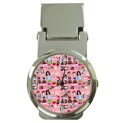 Drawing Collage Pink Money Clip Watches