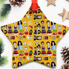 Drawing Collage Yellow Ornament (star) by snowwhitegirl