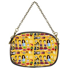 Drawing Collage Yellow Chain Purse (one Side) by snowwhitegirl