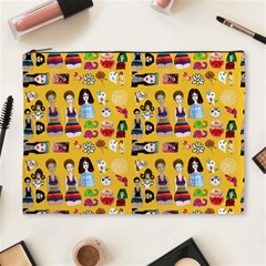 Drawing Collage Yellow Cosmetic Bag (xl) by snowwhitegirl