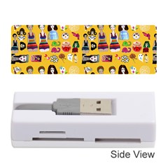 Drawing Collage Yellow Memory Card Reader (stick) by snowwhitegirl