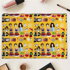 Drawing Collage Yellow Cosmetic Bag (xxl) by snowwhitegirl