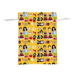 Drawing Collage Yellow Lightweight Drawstring Pouch (s) by snowwhitegirl