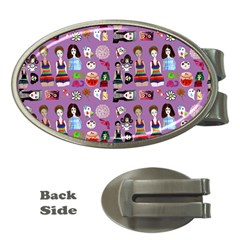 Drawing Collage Purple Money Clips (oval) 