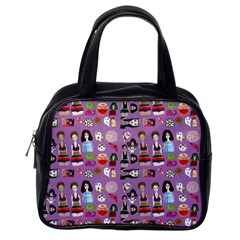 Drawing Collage Purple Classic Handbag (one Side) by snowwhitegirl