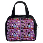 Drawing Collage Purple Classic Handbag (Two Sides) Front