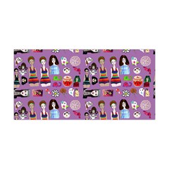 Drawing Collage Purple Yoga Headband