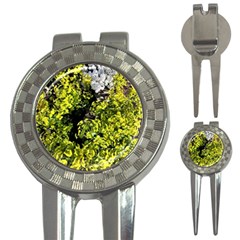 Acid Green Patterns 3-in-1 Golf Divots by kaleidomarblingart