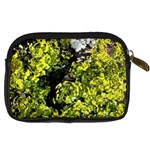 Acid green patterns Digital Camera Leather Case Back