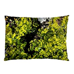 Acid Green Patterns Pillow Case (two Sides) by kaleidomarblingart