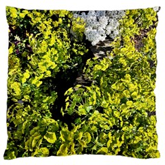 Acid Green Patterns Large Cushion Case (one Side) by kaleidomarblingart