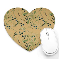 Folk Floral Art Pattern  Flowers Abstract Surface Design  Seamless Pattern Heart Mousepads by Eskimos