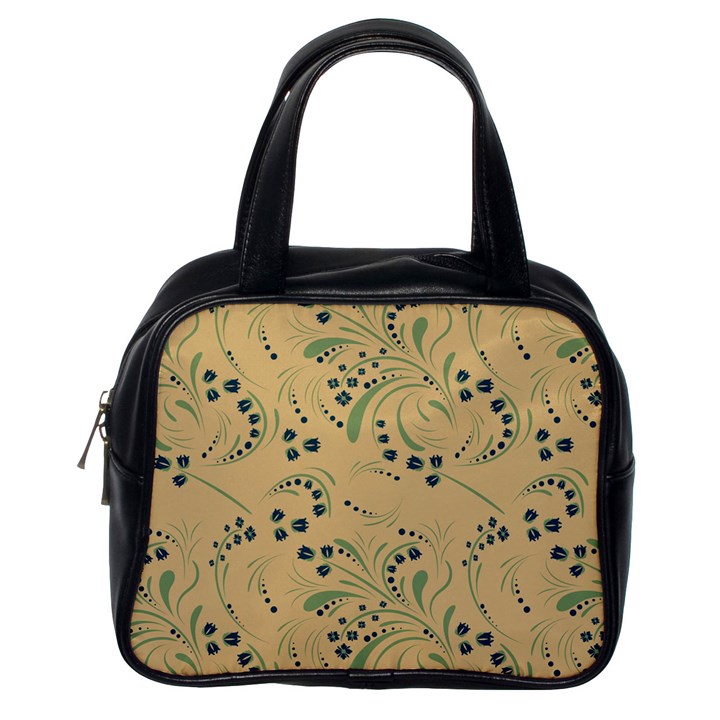 Folk floral art pattern. Flowers abstract surface design. Seamless pattern Classic Handbag (One Side)