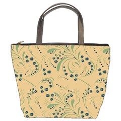 Folk Floral Art Pattern  Flowers Abstract Surface Design  Seamless Pattern Bucket Bag by Eskimos