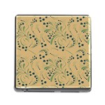 Folk floral art pattern. Flowers abstract surface design. Seamless pattern Memory Card Reader (Square 5 Slot) Front