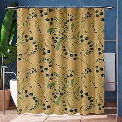 Folk Floral Art Pattern  Flowers Abstract Surface Design  Seamless Pattern Shower Curtain 60  X 72  (medium)  by Eskimos