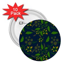 Folk Floral Art Pattern  Flowers Abstract Surface Design  Seamless Pattern 2 25  Buttons (10 Pack)  by Eskimos