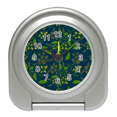 Folk Floral Art Pattern  Flowers Abstract Surface Design  Seamless Pattern Travel Alarm Clock by Eskimos