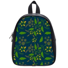 Folk Floral Art Pattern  Flowers Abstract Surface Design  Seamless Pattern School Bag (small) by Eskimos