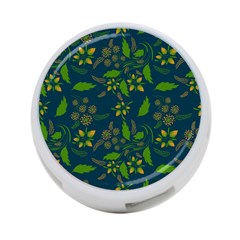 Folk Floral Art Pattern  Flowers Abstract Surface Design  Seamless Pattern 4-port Usb Hub (one Side) by Eskimos