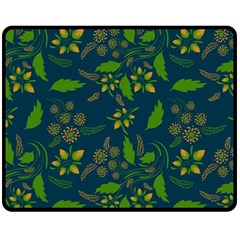 Folk Floral Art Pattern  Flowers Abstract Surface Design  Seamless Pattern Fleece Blanket (medium)  by Eskimos