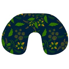 Folk Floral Art Pattern  Flowers Abstract Surface Design  Seamless Pattern Travel Neck Pillow by Eskimos