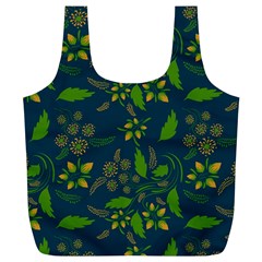 Folk Floral Art Pattern  Flowers Abstract Surface Design  Seamless Pattern Full Print Recycle Bag (xl) by Eskimos