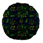 Folk floral art pattern. Flowers abstract surface design. Seamless pattern Large 18  Premium Flano Round Cushions Front