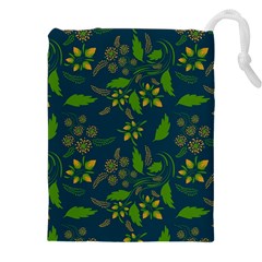 Folk Floral Art Pattern  Flowers Abstract Surface Design  Seamless Pattern Drawstring Pouch (5xl) by Eskimos