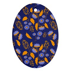 Folk Floral Art Pattern  Flowers Abstract Surface Design  Seamless Pattern Ornament (oval) by Eskimos