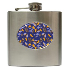 Folk Floral Art Pattern  Flowers Abstract Surface Design  Seamless Pattern Hip Flask (6 Oz) by Eskimos