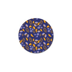 Folk Floral Art Pattern  Flowers Abstract Surface Design  Seamless Pattern Golf Ball Marker by Eskimos