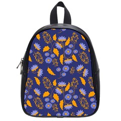 Folk Floral Art Pattern  Flowers Abstract Surface Design  Seamless Pattern School Bag (small) by Eskimos