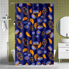 Folk Floral Art Pattern  Flowers Abstract Surface Design  Seamless Pattern Shower Curtain 48  X 72  (small)  by Eskimos