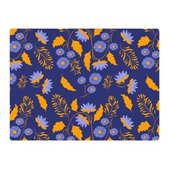 Folk Floral Art Pattern  Flowers Abstract Surface Design  Seamless Pattern Double Sided Flano Blanket (mini)  by Eskimos