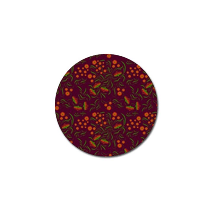 Folk floral art pattern. Flowers abstract surface design. Seamless pattern Golf Ball Marker (4 pack)