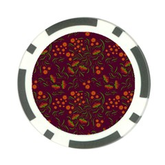 Folk Floral Art Pattern  Flowers Abstract Surface Design  Seamless Pattern Poker Chip Card Guard (10 Pack) by Eskimos