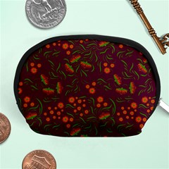 Folk Floral Art Pattern  Flowers Abstract Surface Design  Seamless Pattern Accessory Pouch (medium) by Eskimos