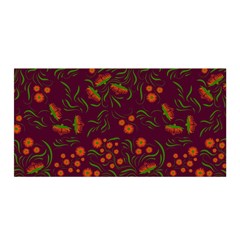 Folk Floral Art Pattern  Flowers Abstract Surface Design  Seamless Pattern Satin Wrap by Eskimos