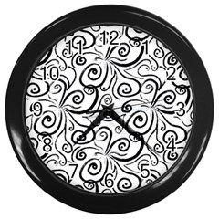 Squiggles Wall Clock (black) by SychEva