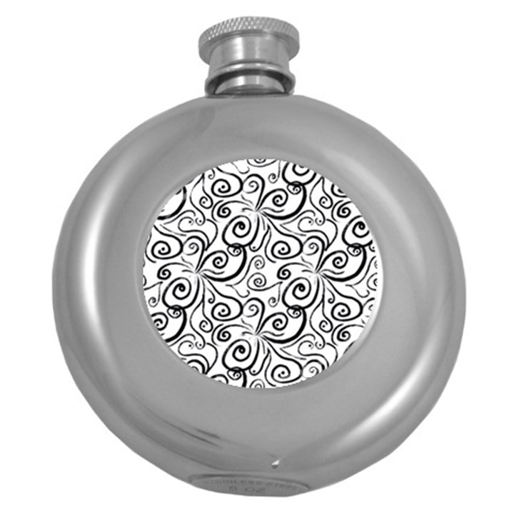 Squiggles Round Hip Flask (5 oz)