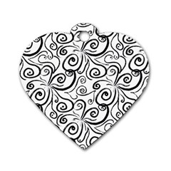 Squiggles Dog Tag Heart (one Side) by SychEva