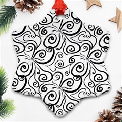 Squiggles Snowflake Ornament (two Sides) by SychEva