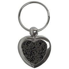 Neon Geometric Pattern Design Key Chain (heart) by dflcprintsclothing