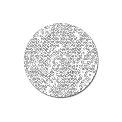 Neon Geometric Pattern Design 2 Magnet 3  (round)