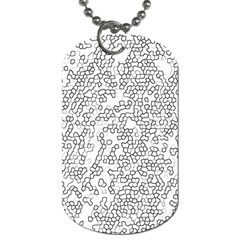 Neon Geometric Pattern Design 2 Dog Tag (one Side)