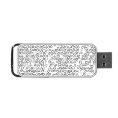 Neon Geometric Pattern Design 2 Portable Usb Flash (two Sides) by dflcprintsclothing