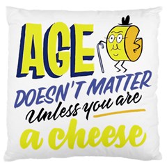 Age Doesnt Matter Cheese Standard Flano Cushion Case (one Side) by Bigfootshirtshop