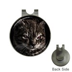 Creepy Kitten Portrait Photo Illustration Hat Clips with Golf Markers Front