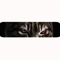 Creepy Kitten Portrait Photo Illustration Large Bar Mats by dflcprintsclothing